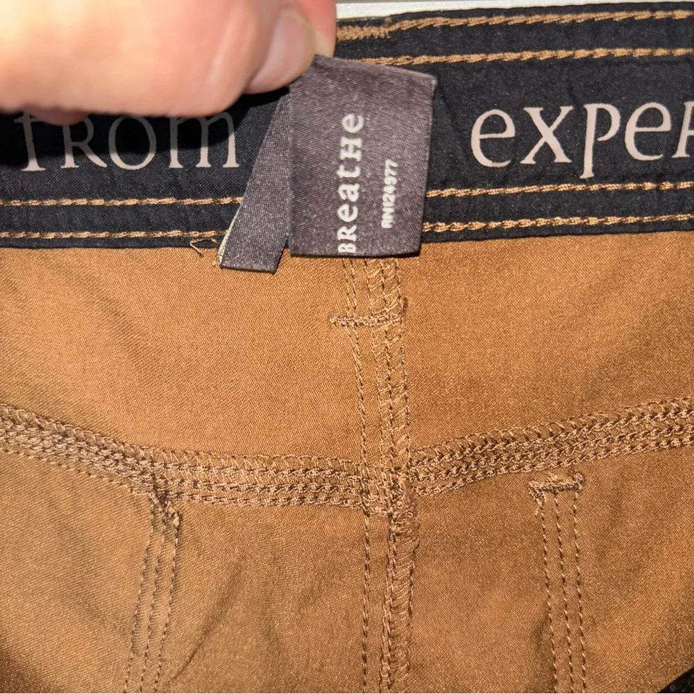 Prana Stretch Zion Pants Men 32x32 Brown Chino Performance Hiking Gorpcore - Picture 7 of 14